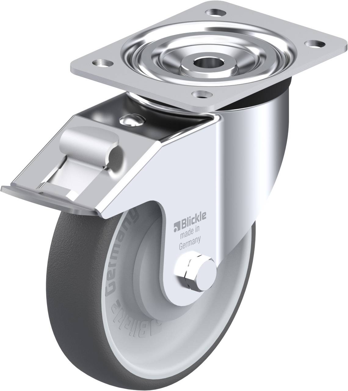 Blickle 847021 L-PATH 160KA-FI Forgóvillás görgő, rögzítővel KerékØ: 160 mm Teherbírás (max.): 400 kg 1 db