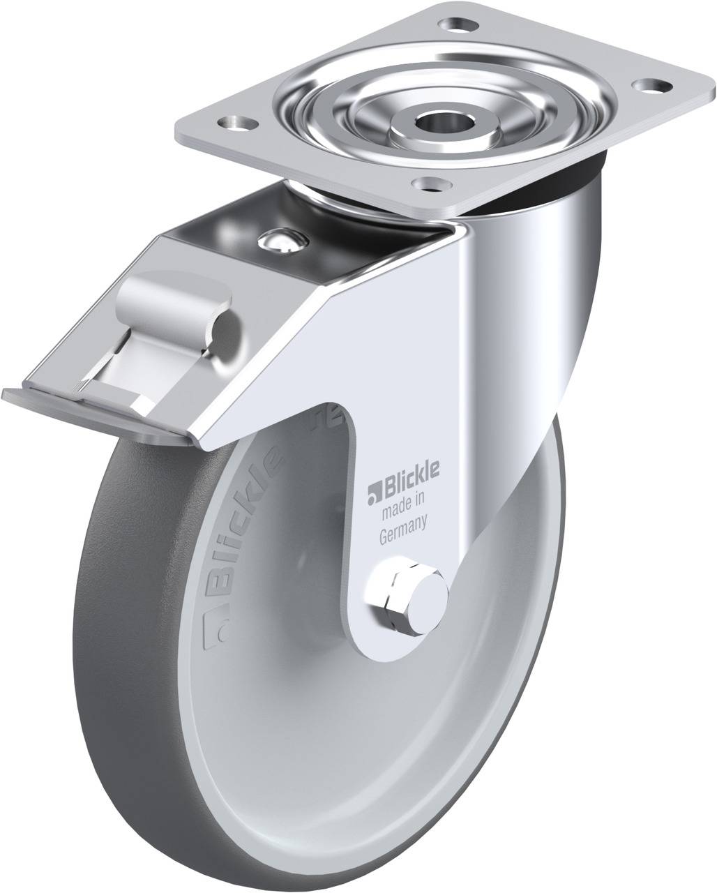 Blickle 847023 L-PATH 200G-FI Forgóvillás görgő, rögzítővel KerékØ: 200 mm Teherbírás (max.): 400 kg 1 db