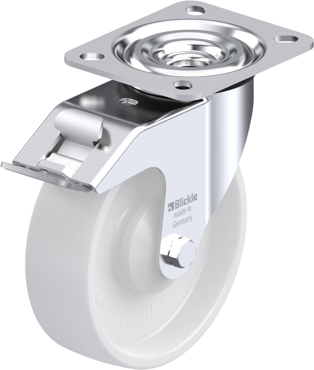 Blickle 579979 L-PO 125KA-FI Forgóvillás görgő, rögzítővel KerékØ: 125 mm Teherbírás (max.): 250 kg 1 db