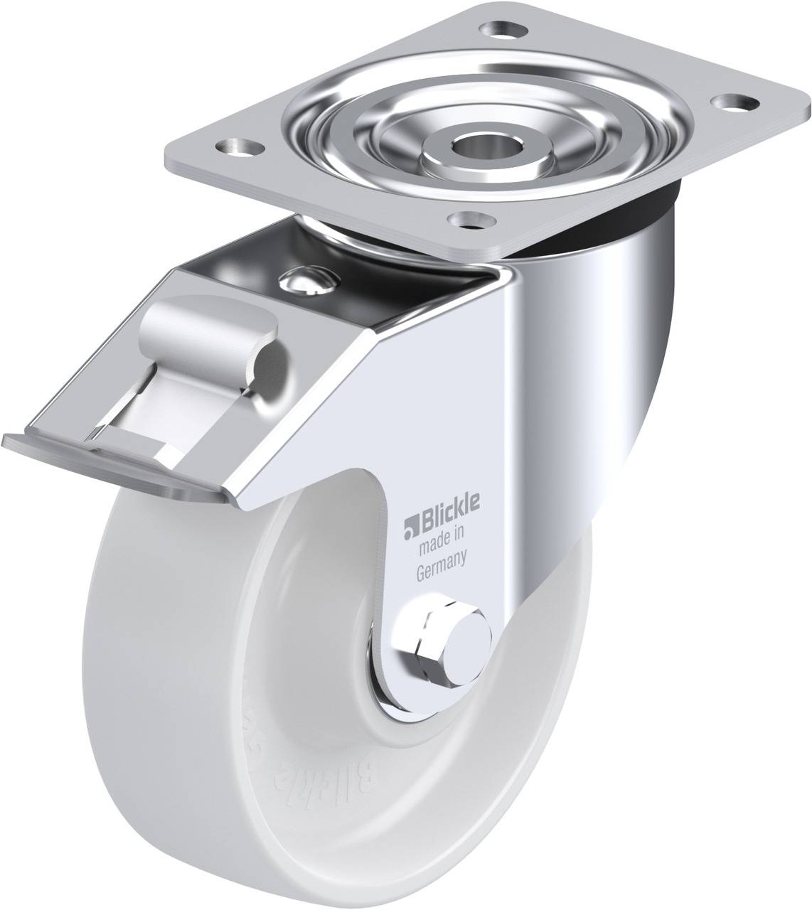 Blickle 238915 L-PO 150K-FI Forgóvillás görgő, rögzítővel KerékØ: 150 mm Teherbírás (max.): 400 kg 1 db
