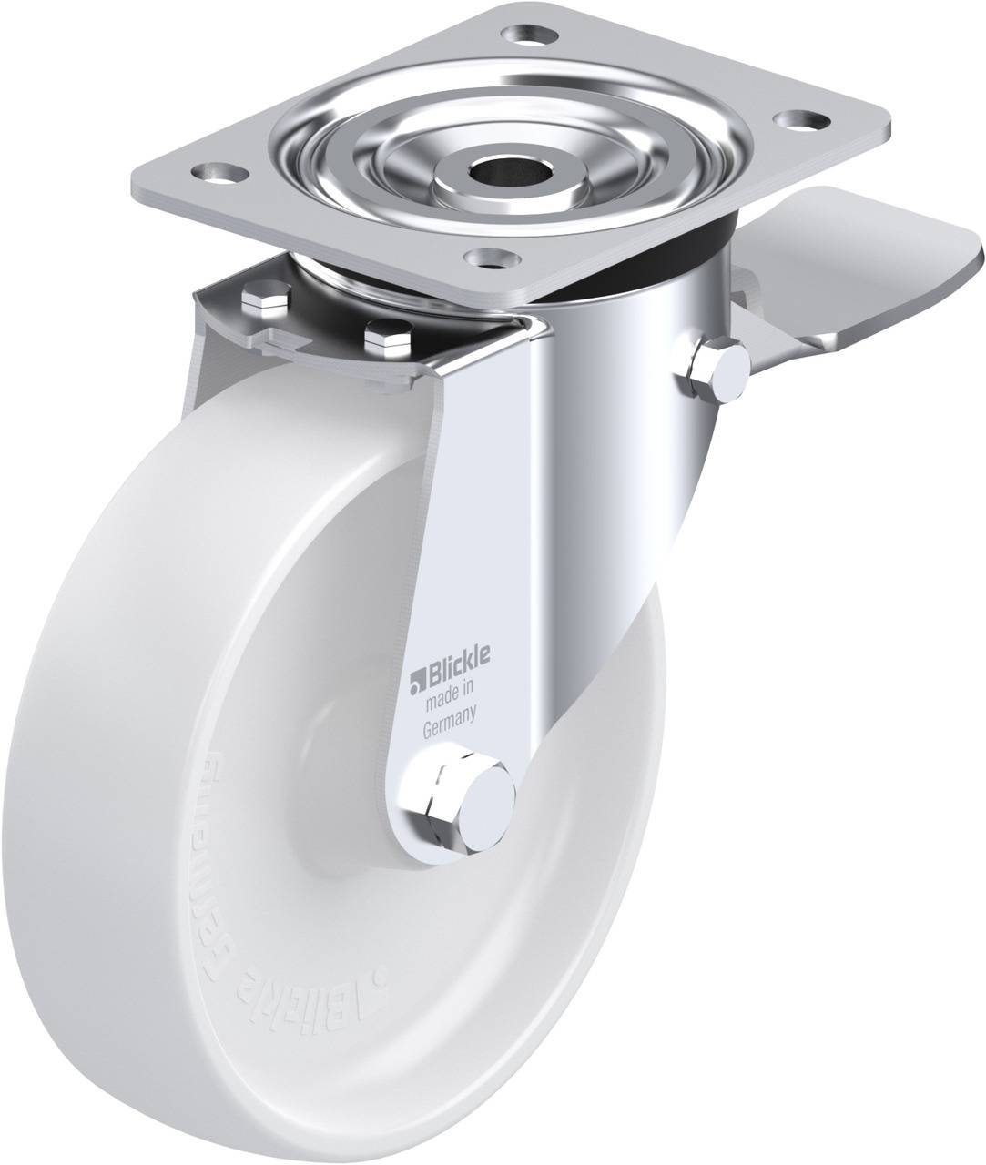 Blickle 64006 L-PO 175G-ST Forgóvillás görgő, rögzítővel KerékØ: 175 mm Teherbírás (max.): 400 kg 1 db