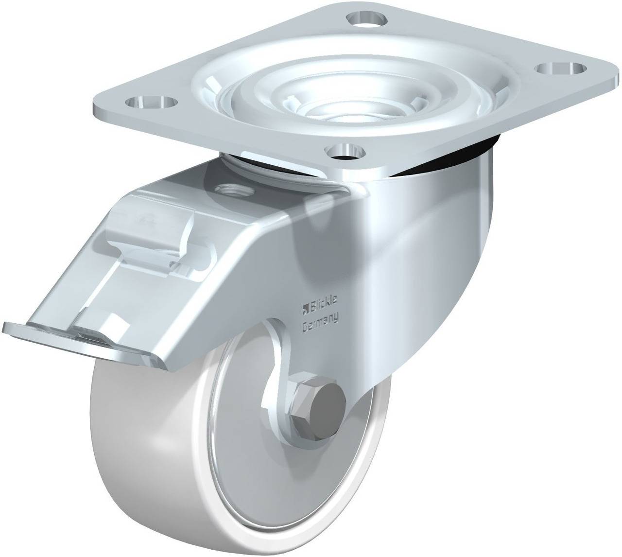 Blickle 345678 L-PO 75G-FI-FA Forgóvillás görgő, rögzítővel KerékØ: 75 mm Teherbírás (max.): 200 kg 1 db