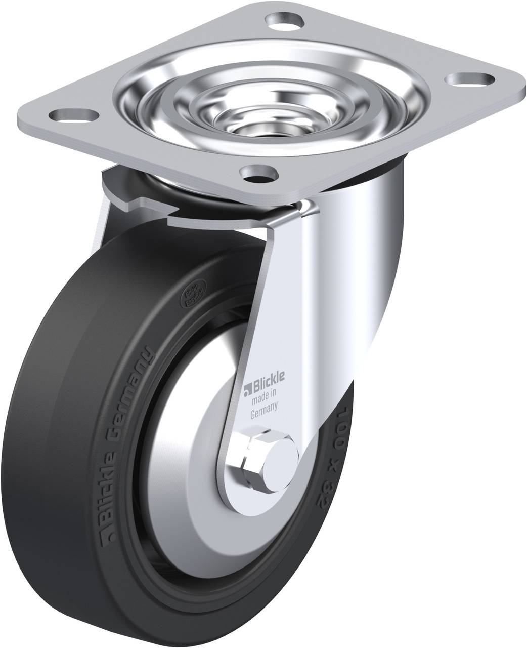 Blickle 310110 L-POEV 100KA-FA Beálló görgő KerékØ: 100 mm Teherbírás (max.): 200 kg 1 db
