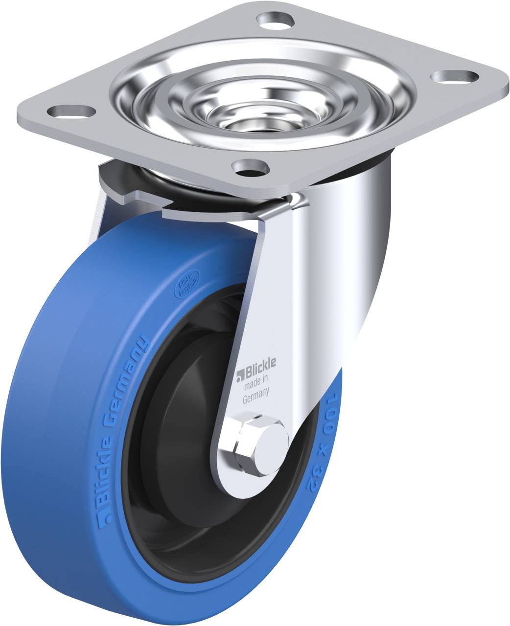Blickle 671545 L-POEV 100KA-SB Beálló görgő KerékØ: 100 mm Teherbírás (max.): 200 kg 1 db