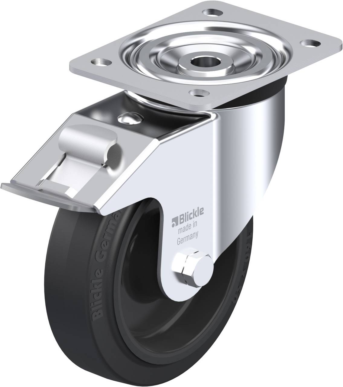 Blickle 61564 L-POEV 160R-FI Forgóvillás görgő, rögzítővel KerékØ: 160 mm Teherbírás (max.): 400 kg 1 db