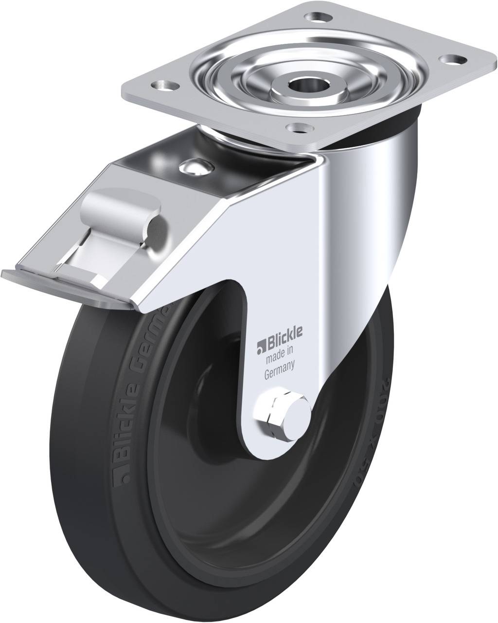 Blickle 77206 L-POEV 200R-FI Forgóvillás görgő, rögzítővel KerékØ: 200 mm Teherbírás (max.): 400 kg 1 db