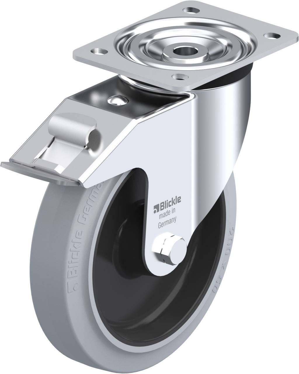 Blickle 845474 L-POEV 200XR-FI-SG Forgóvillás görgő, rögzítővel KerékØ: 200 mm Teherbírás (max.): 400 kg 1 db