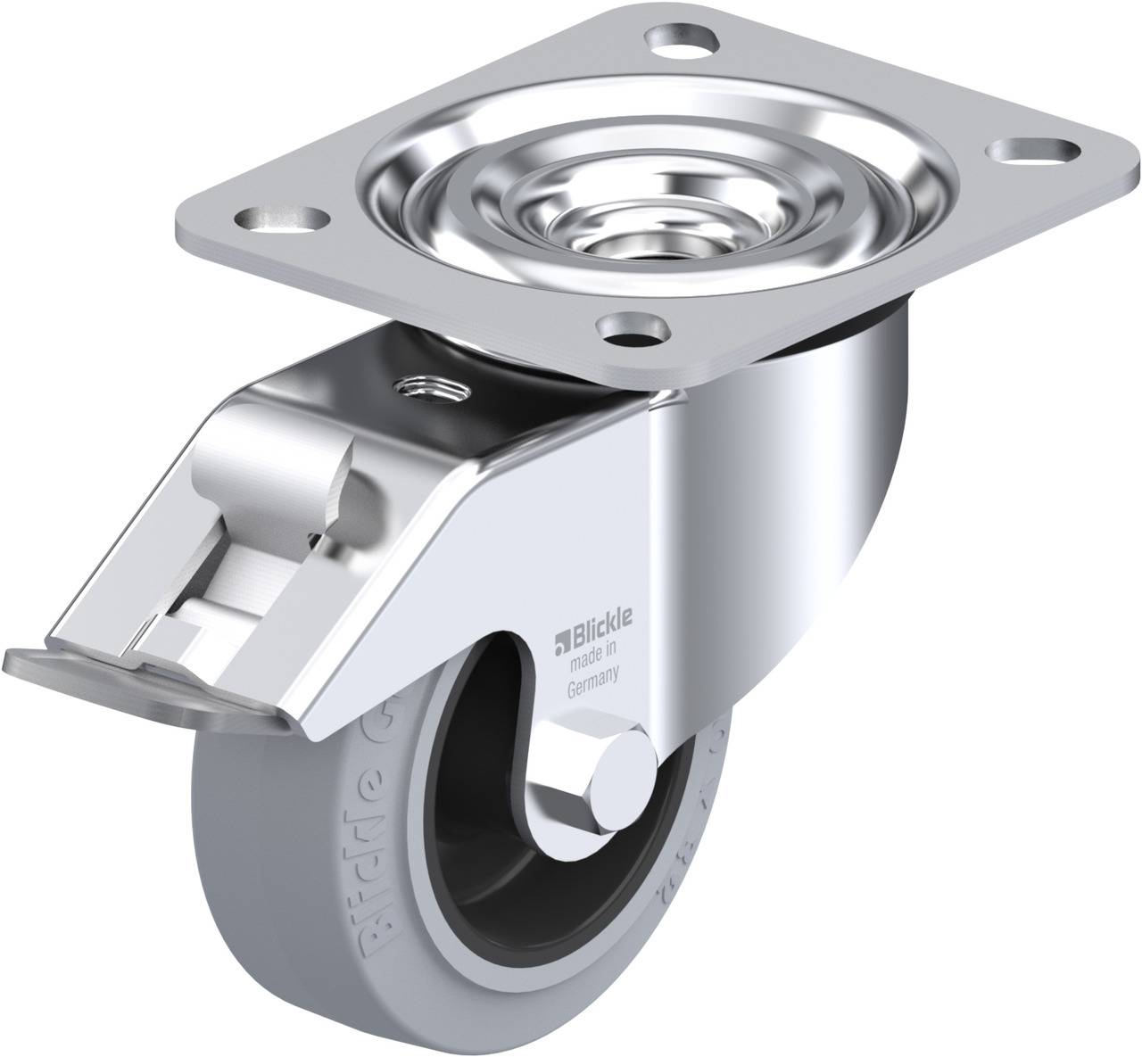 Blickle 850434 L-POEV 80G-FI-SG Forgóvillás görgő, rögzítővel KerékØ: 80 mm Teherbírás (max.): 140 kg 1 db