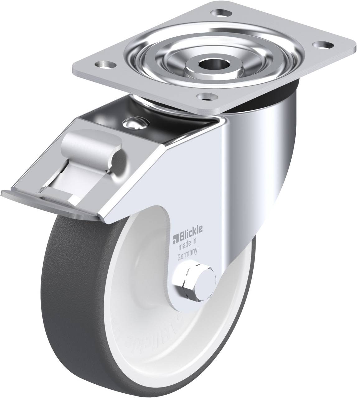 Blickle 79483 L-POTH 150G-FI Forgóvillás görgő, rögzítővel KerékØ: 150 mm Teherbírás (max.): 400 kg 1 db