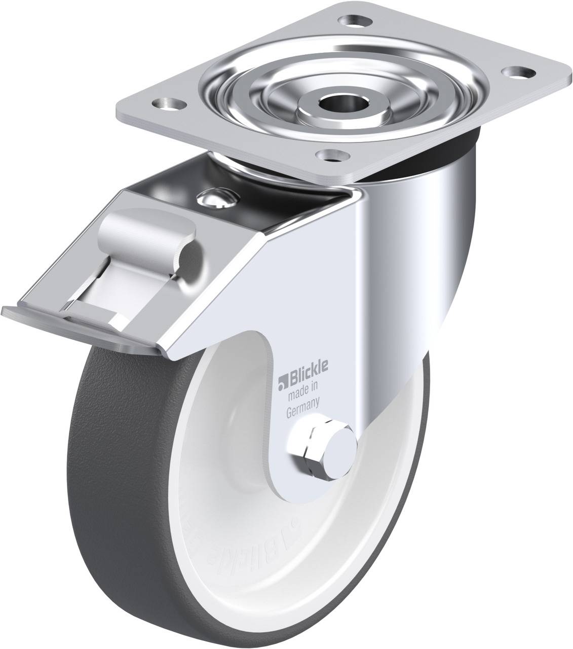 Blickle 739241 L-POTH 160G-FI Forgóvillás görgő, rögzítővel KerékØ: 160 mm Teherbírás (max.): 400 kg 1 db