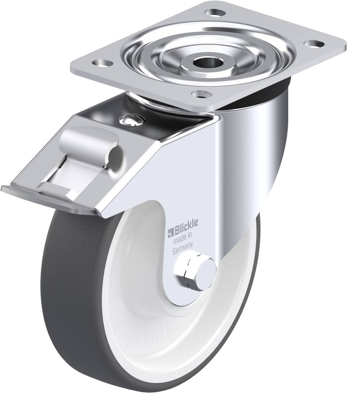Blickle 739239 L-POTH 160K-FI Forgóvillás görgő, rögzítővel KerékØ: 160 mm Teherbírás (max.): 400 kg 1 db