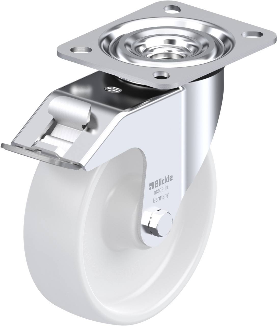 Blickle 762800 L-PPN 125R-FI Forgóvillás görgő, rögzítővel KerékØ: 125 mm Teherbírás (max.): 200 kg 1 db