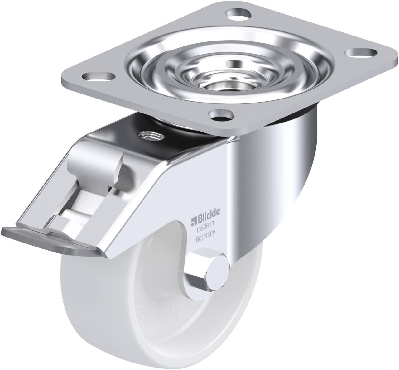 Blickle 762830 L-PPN 80G-FI Forgóvillás görgő, rögzítővel KerékØ: 80 mm Teherbírás (max.): 120 kg 1 db