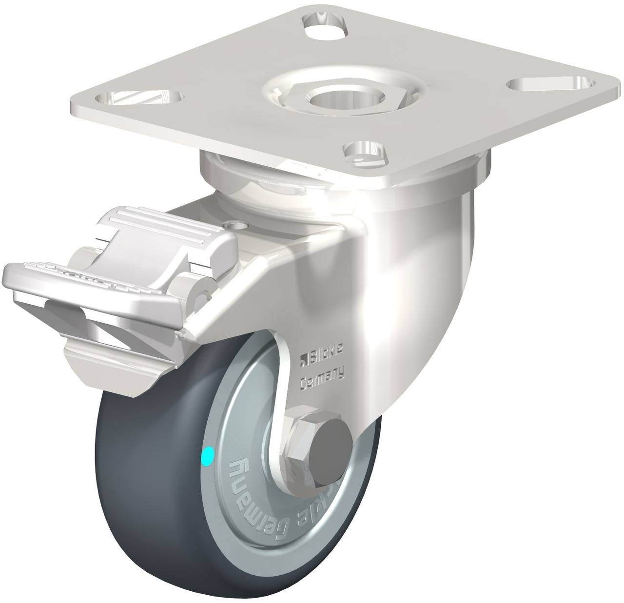 Blickle 754836 LPXA-TPA 50KFD-FI Forgóvillás görgő, rögzítővel KerékØ: 50 mm Teherbírás (max.): 50 kg 1 db