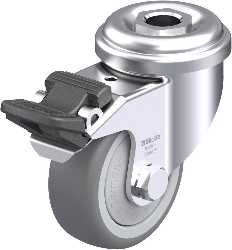 Blickle 574244 LRA-TPA 50KF-FI Forgóvillás görgő, rögzítővel KerékØ: 50 mm Teherbírás (max.): 50 kg 1 db