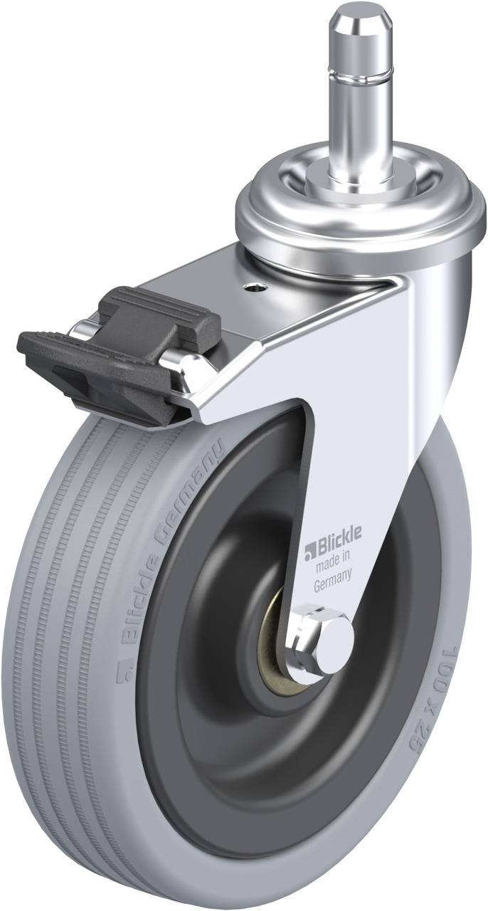 Blickle 328856 LRA-VPA 100K-FI-ES Forgóvillás görgő, rögzítővel KerékØ: 100 mm Teherbírás (max.): 70 kg 1 db