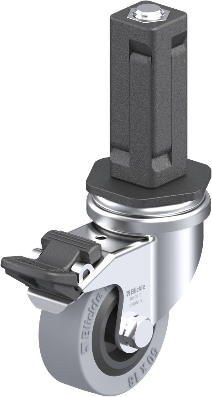 Blickle 847949 LRA-VPA 50G-FI-EV03 Forgóvillás görgő, rögzítővel KerékØ: 50 mm Teherbírás (max.): 40 kg 1 db