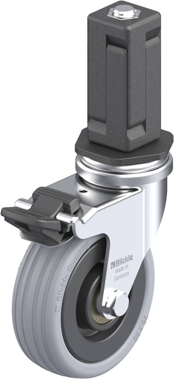 Blickle 848040 LRA-VPA 75K-FI-EV04 Forgóvillás görgő, rögzítővel KerékØ: 75 mm Teherbírás (max.): 60 kg 1 db