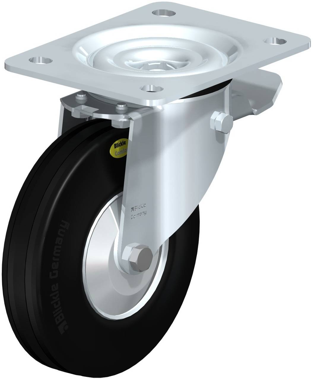 Blickle 356436 L-RD 140R-ST-FA Forgóvillás görgő, rögzítővel KerékØ: 140 mm Teherbírás (max.): 175 kg 1 db
