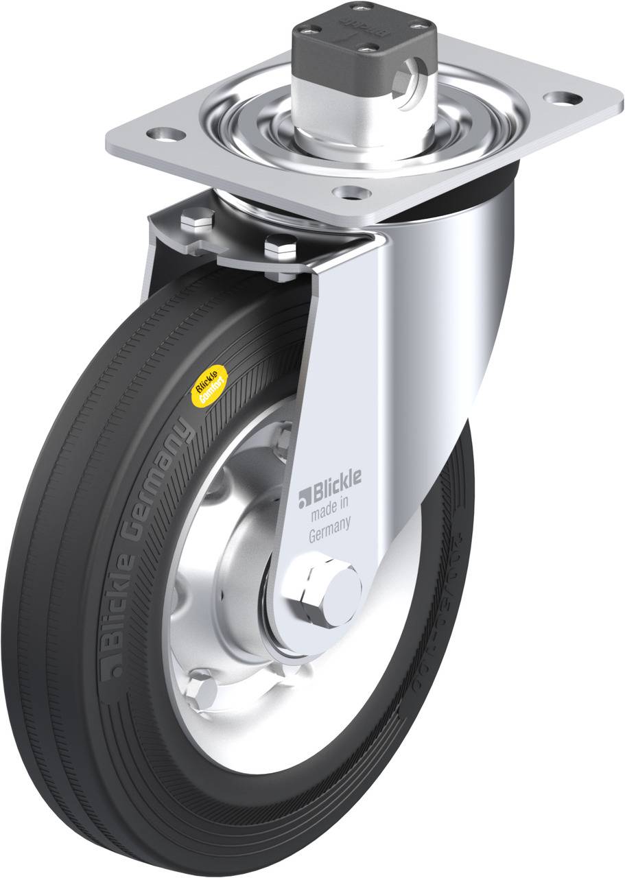 Blickle 849999 L-RD 200K-CS11 Forgóvillás görgő, rögzítővel KerékØ: 200 mm Teherbírás (max.): 350 kg 1 db
