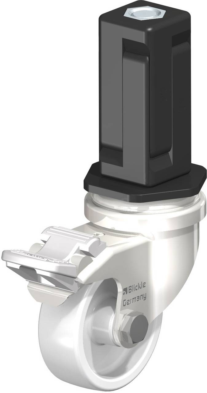 Blickle 856455 LRXA-PO 50G-FI-EXV04 Forgóvillás görgő, rögzítővel KerékØ: 50 mm Teherbírás (max.): 75 kg 1 db