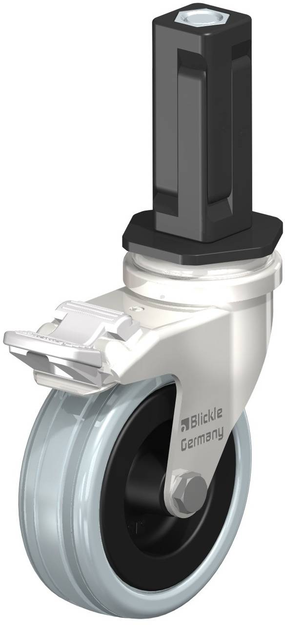 Blickle 856431 LRXA-VPA 75G-FI-EXV03 Forgóvillás görgő, rögzítővel KerékØ: 75 mm Teherbírás (max.): 60 kg 1 db