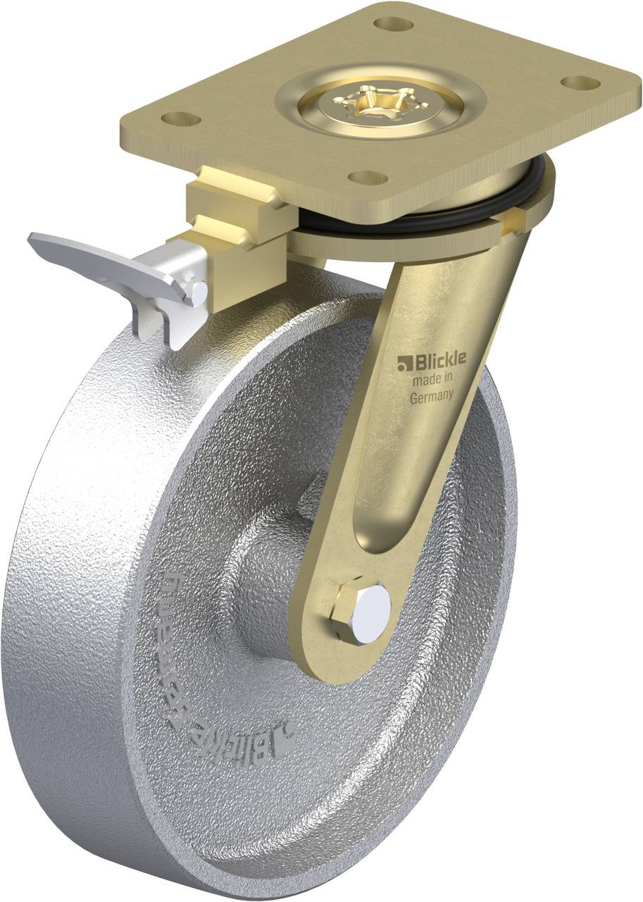 Blickle 853097 LS-G 200G-RI4 Forgóvillás görgő, rögzítővel KerékØ: 200 mm Teherbírás (max.): 1100 kg 1 db