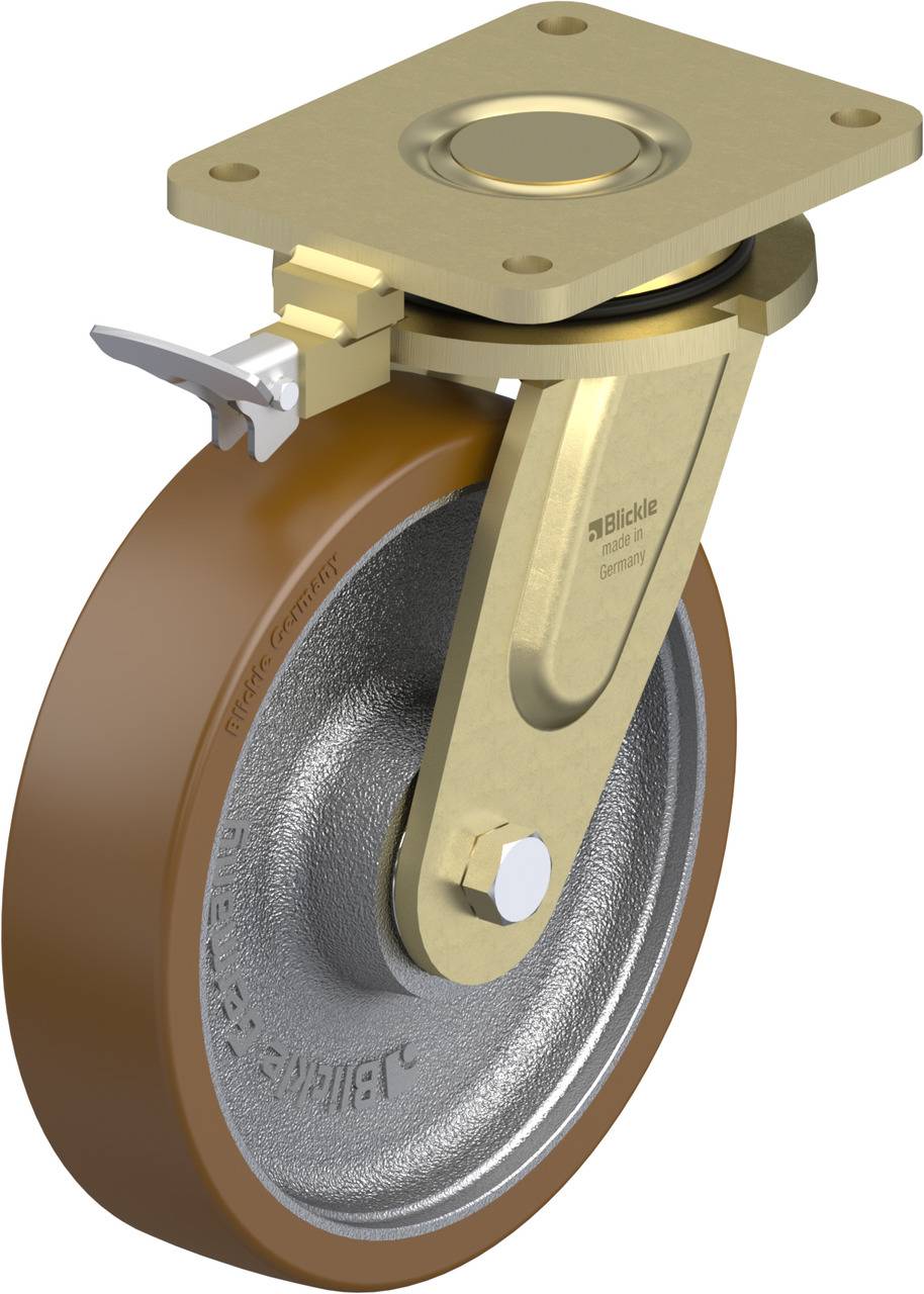 Blickle 852598 LS-GB 250K-RI4 Forgóvillás görgő, rögzítővel KerékØ: 250 mm Teherbírás (max.): 1500 kg 1 db
