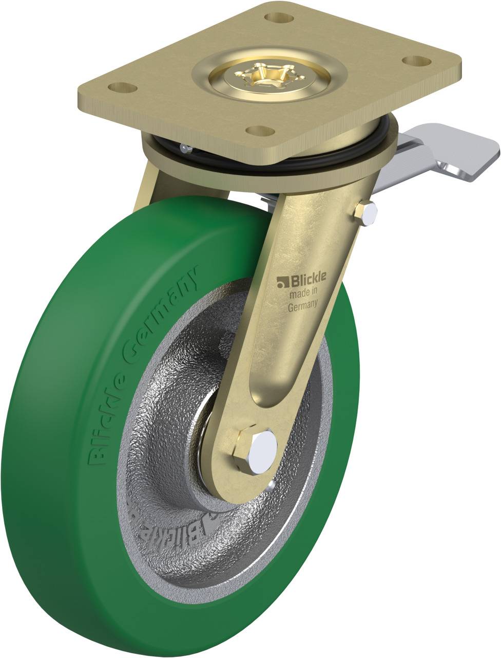 Blickle 755047 LS-GST 200K-ST Forgóvillás görgő, rögzítővel KerékØ: 200 mm Teherbírás (max.): 800 kg 1 db