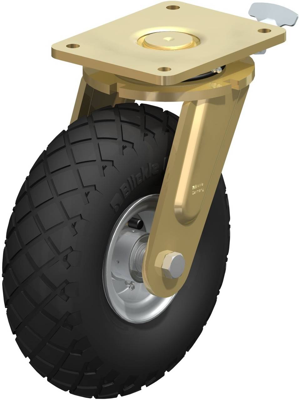 Blickle 651604 LS-PS 310K-RI4 Forgóvillás görgő, rögzítővel KerékØ: 300 mm Teherbírás (max.): 450 kg 1 db