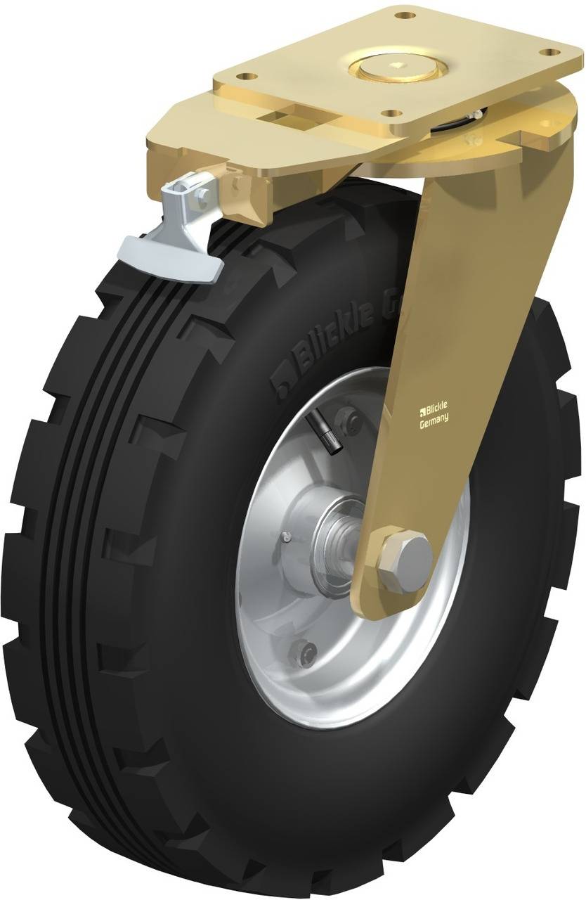 Blickle 742000 LS-PS 464K-RI4 Forgóvillás görgő, rögzítővel KerékØ: 460 mm Teherbírás (max.): 1140 kg 1 db
