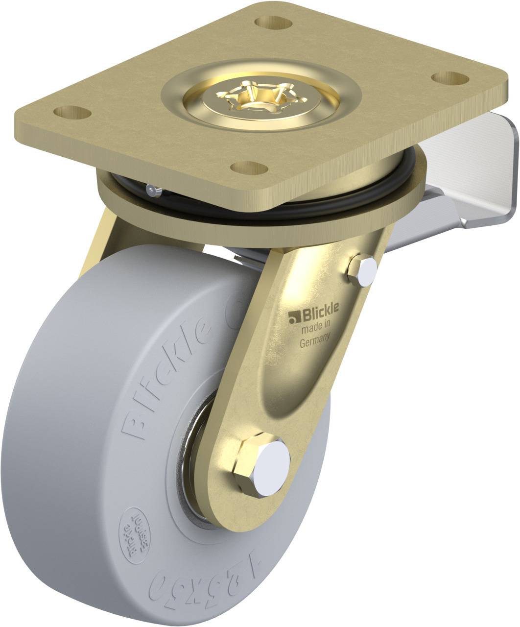 Blickle 391755 LS-SE 125K-ST-SG Forgóvillás görgő, rögzítővel KerékØ: 125 mm Teherbírás (max.): 320 kg 1 db