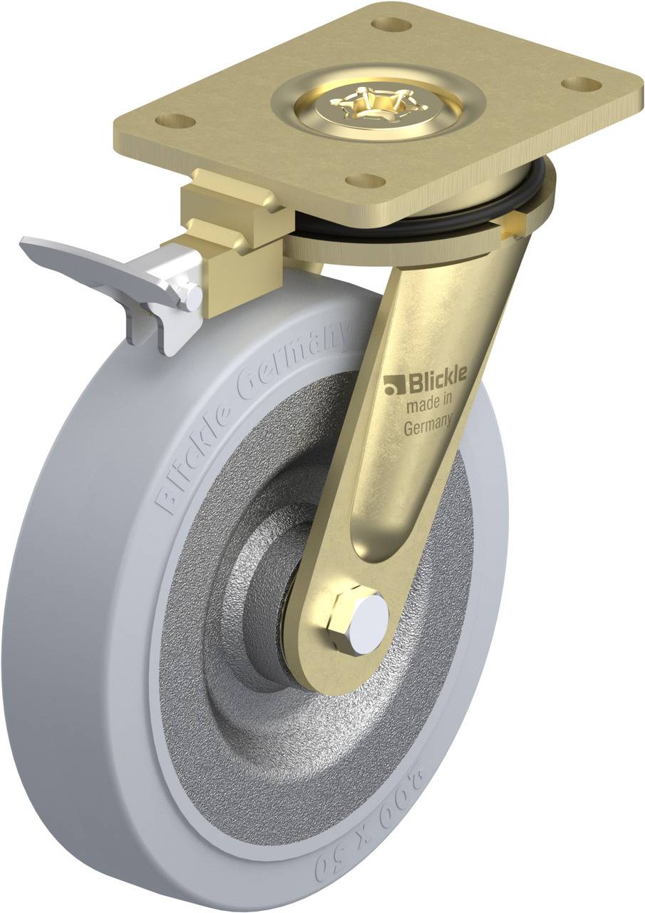 Blickle 651554 LS-SE 200K-SG-RI4 Forgóvillás görgő, rögzítővel KerékØ: 200 mm Teherbírás (max.): 600 kg 1 db