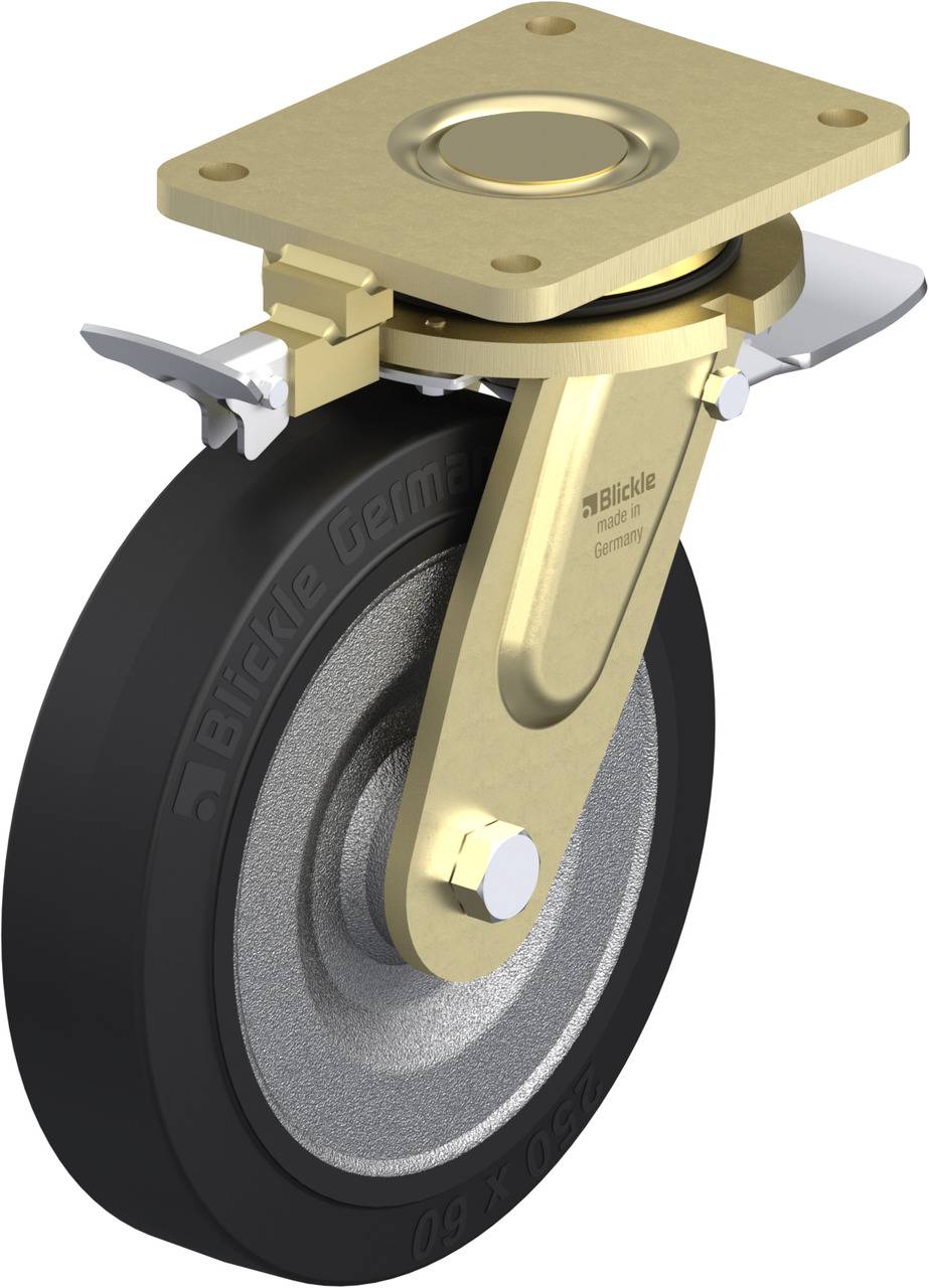 Blickle 738197 LS-SE 250K-ST-RI4 Forgóvillás görgő, rögzítővel KerékØ: 250 mm Teherbírás (max.): 850 kg 1 db