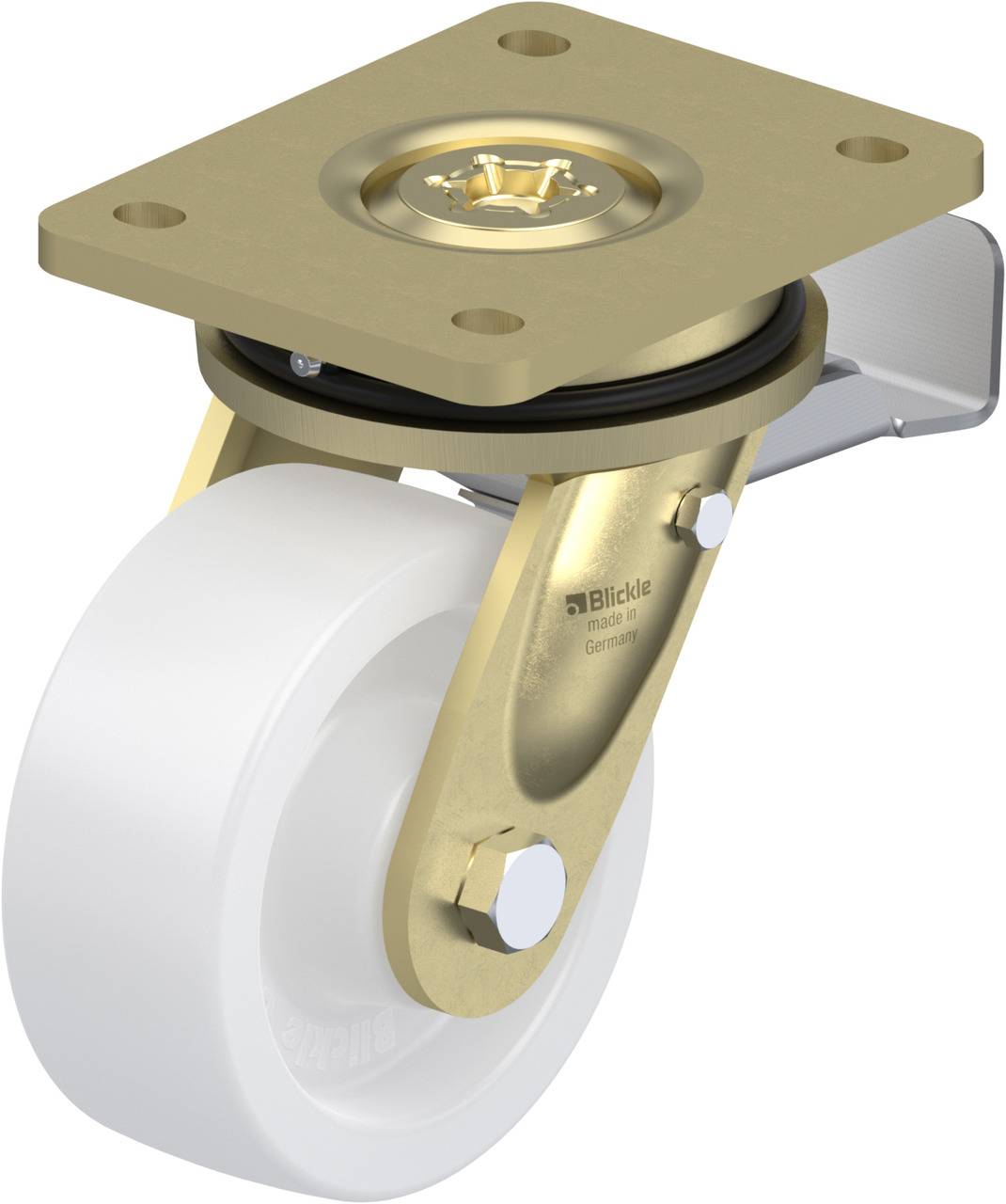 Blickle 585653 LS-SPO 127G-ST Forgóvillás görgő, rögzítővel KerékØ: 125 mm Teherbírás (max.): 750 kg 1 db