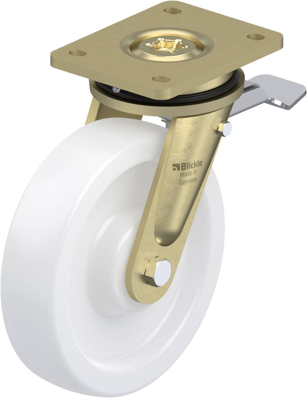 Blickle 60459 LS-SPO 200G-ST Forgóvillás görgő, rögzítővel KerékØ: 200 mm Teherbírás (max.): 1500 kg 1 db