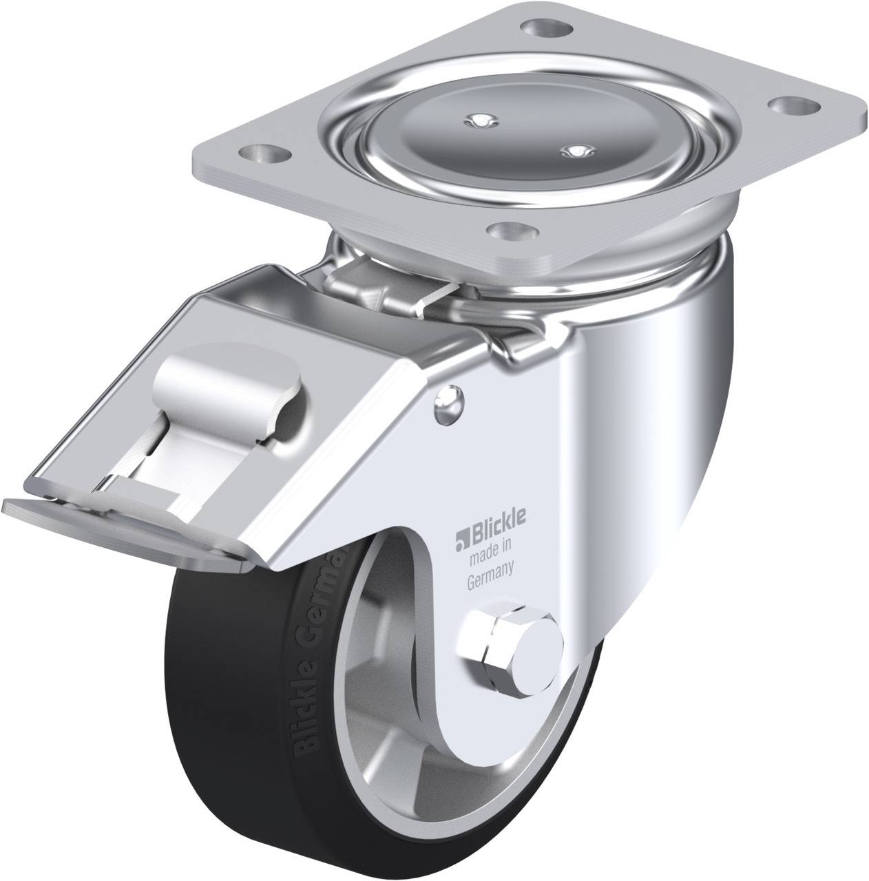 Blickle 759153 LUH-ALEV 127K-FI Forgóvillás görgő, rögzítővel KerékØ: 125 mm Teherbírás (max.): 300 kg 1 db