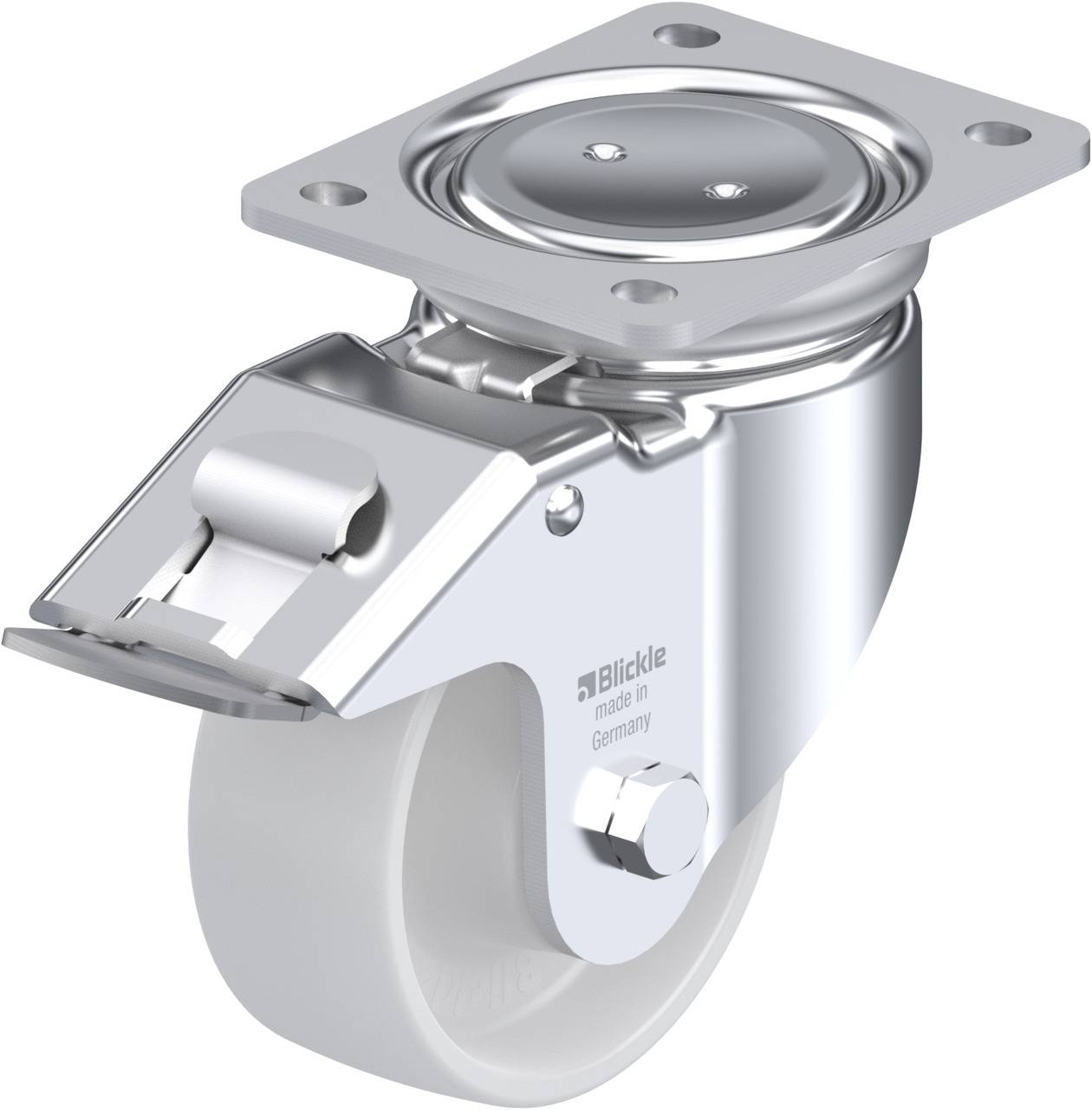 Blickle 755792 LUH-PO 127K-FI Forgóvillás görgő, rögzítővel KerékØ: 125 mm Teherbírás (max.): 400 kg 1 db