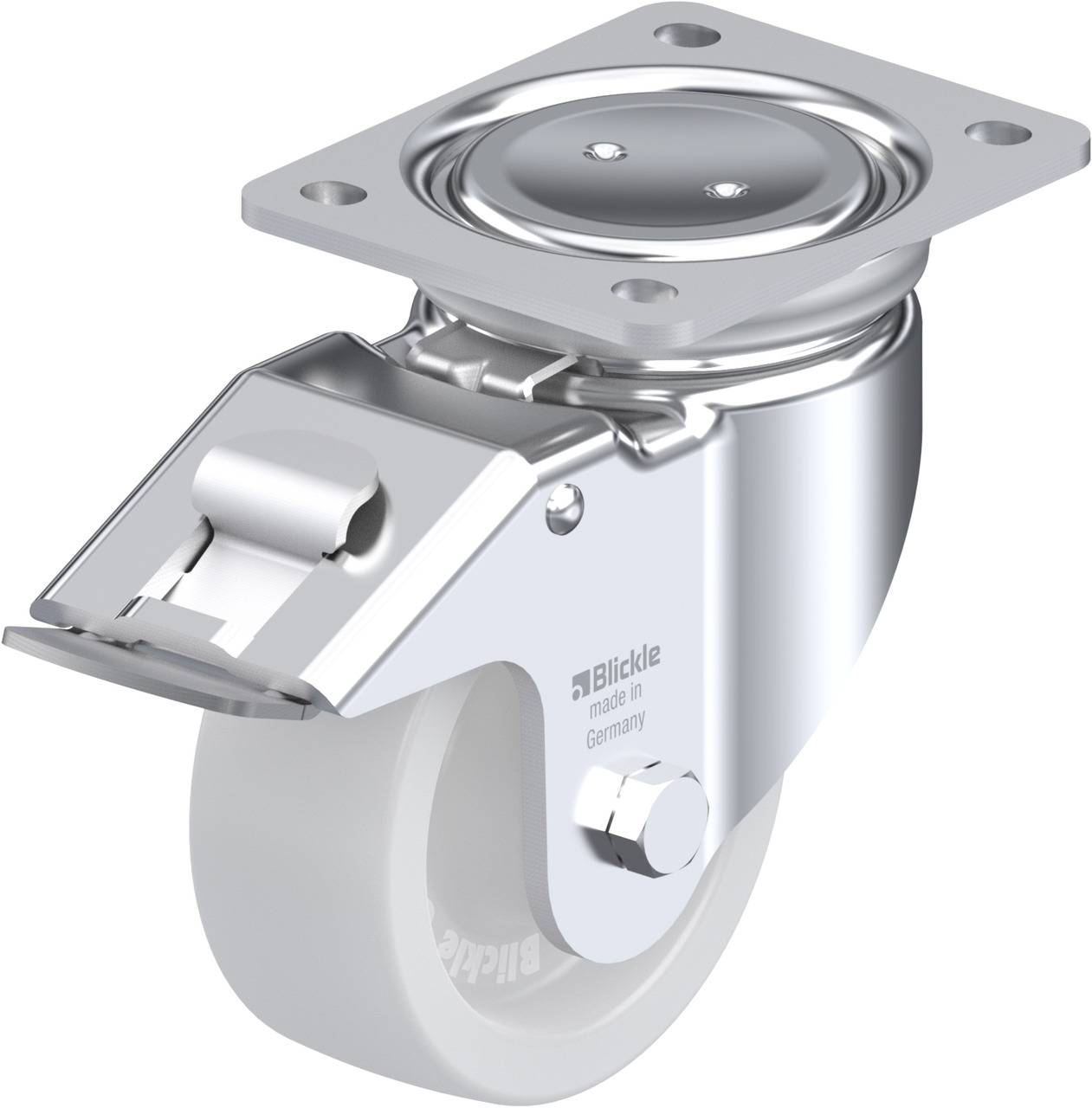 Blickle 755132 LUH-SPO 127G-FI Forgóvillás görgő, rögzítővel KerékØ: 125 mm Teherbírás (max.): 750 kg 1 db