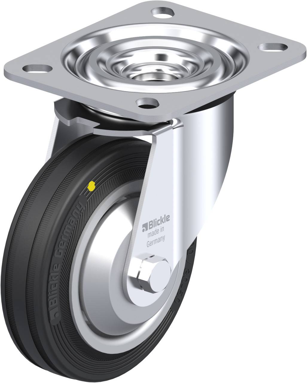Blickle 26716 L-V 100R-EL-FA Beálló görgő KerékØ: 100 mm Teherbírás (max.): 70 kg 1 db