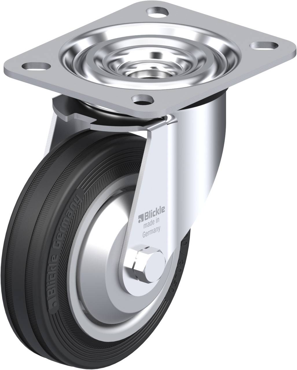 Blickle 54072 L-V 100R-FA Beálló görgő KerékØ: 100 mm Teherbírás (max.): 70 kg 1 db