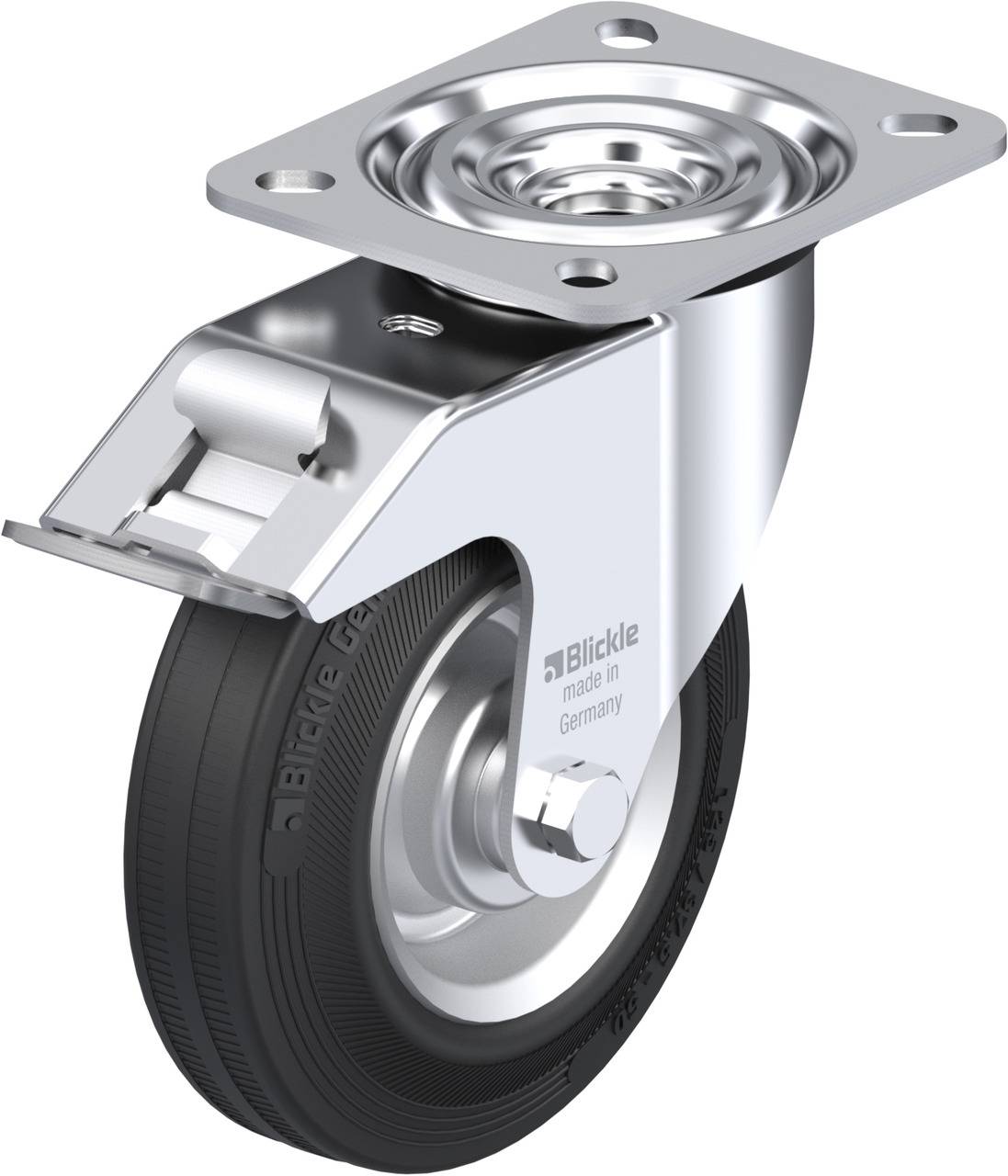 Blickle 5728 L-V 125R-FI Forgóvillás görgő, rögzítővel KerékØ: 125 mm Teherbírás (max.): 100 kg 1 db