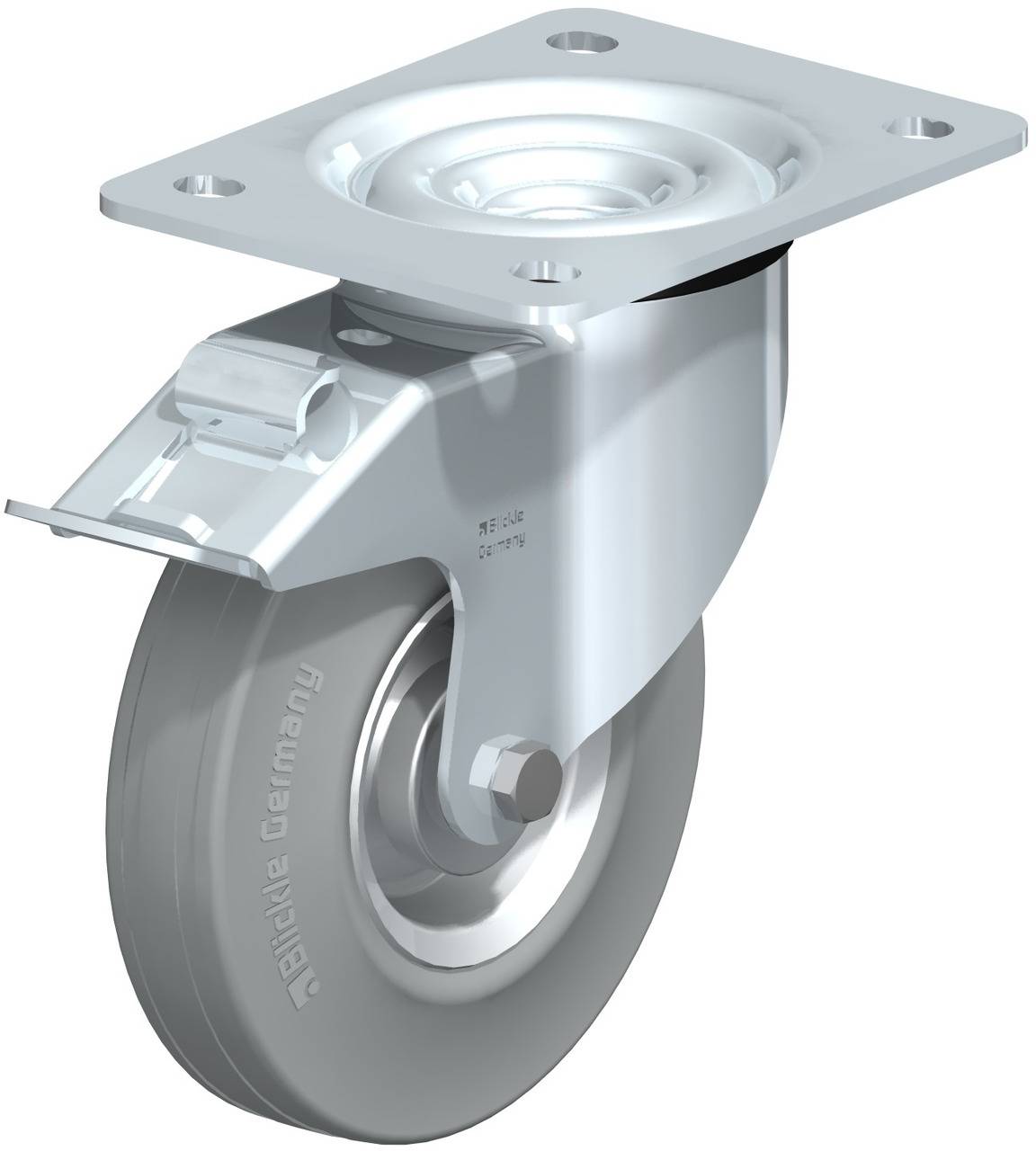 Blickle 627711 L-V 140R-FI-SG Forgóvillás görgő, rögzítővel KerékØ: 140 mm Teherbírás (max.): 115 kg 1 db