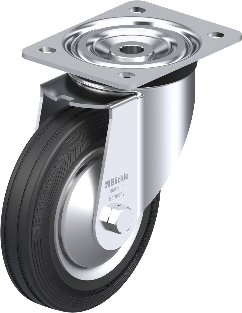 Blickle 53389 L-V 162R-FA Beálló görgő KerékØ: 160 mm Teherbírás (max.): 135 kg 1 db