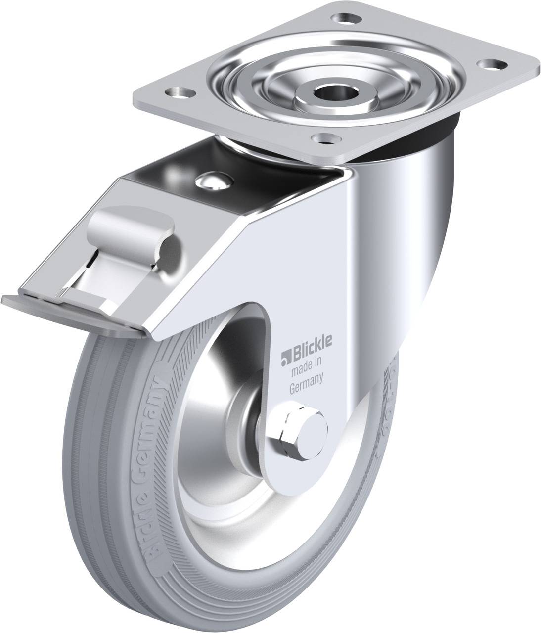 Blickle 319277 L-V 182R-FI-SG Forgóvillás görgő, rögzítővel KerékØ: 180 mm Teherbírás (max.): 170 kg 1 db