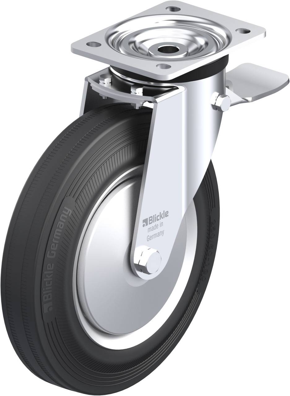 Blickle 102079 L-V 252R-3-ST-FA Forgóvillás görgő, rögzítővel KerékØ: 250 mm Teherbírás (max.): 295 kg 1 db