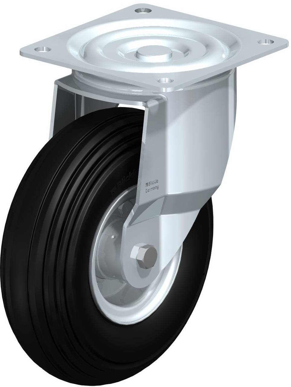 Blickle 707992 L-V 256K-ST Forgóvillás görgő, rögzítővel KerékØ: 250 mm Teherbírás (max.): 350 kg 1 db