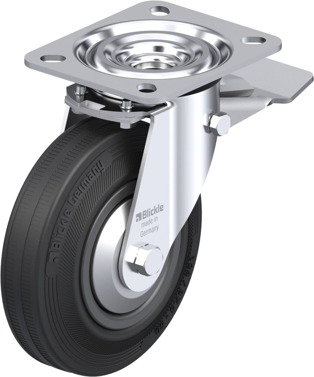 Blickle 69542 L-VPP 125R-ST-FA Forgóvillás görgő, rögzítővel KerékØ: 125 mm Teherbírás (max.): 100 kg 1 db