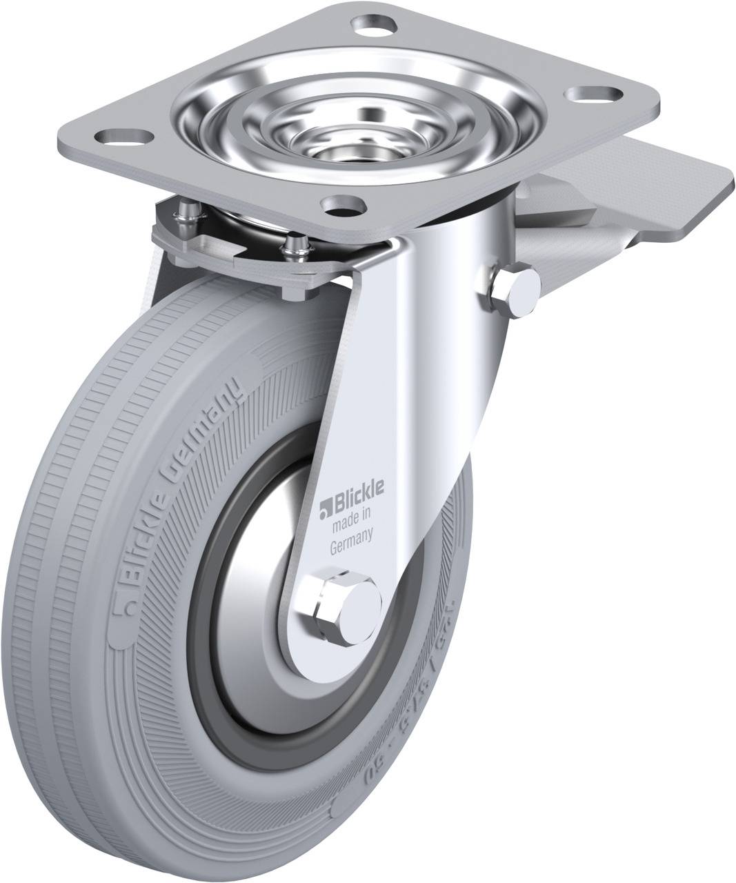 Blickle 263848 L-VPP 125R-ST-SG-FA Forgóvillás görgő, rögzítővel KerékØ: 125 mm Teherbírás (max.): 100 kg 1 db