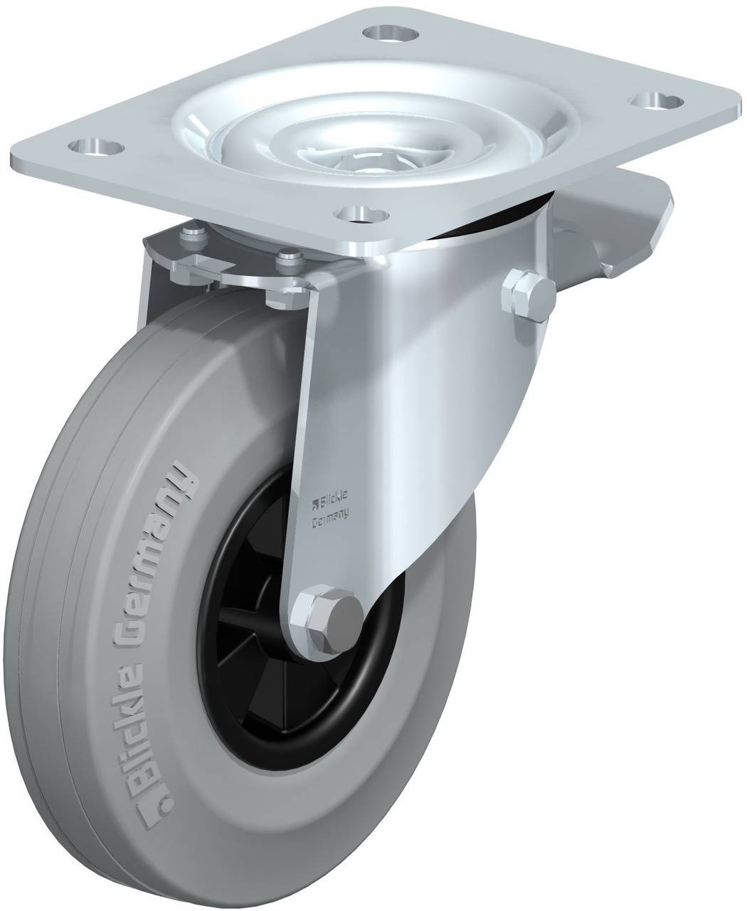 Blickle 345140 L-VPP 140G-ST-SG Forgóvillás görgő, rögzítővel KerékØ: 140 mm Teherbírás (max.): 115 kg 1 db